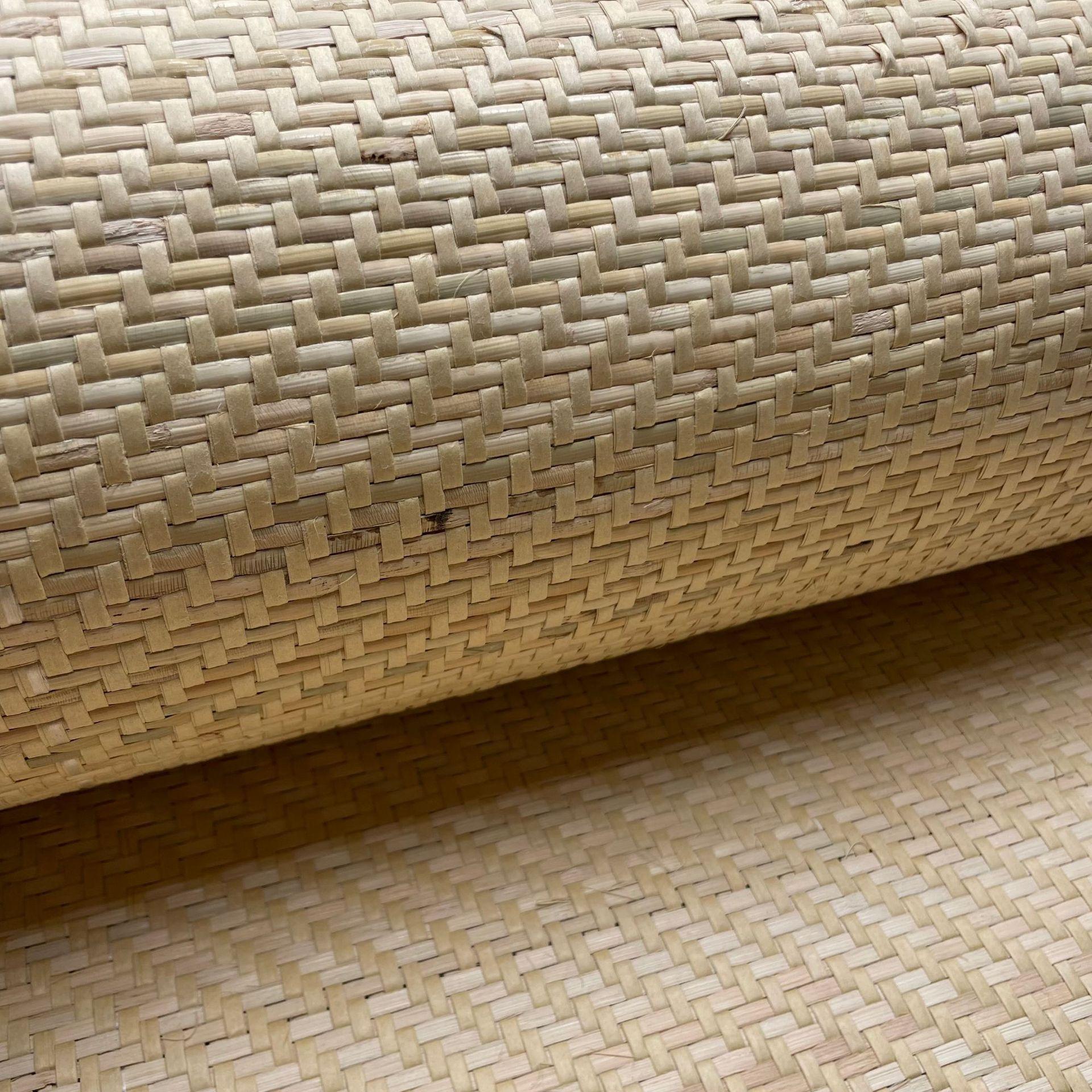 机织席笪半纸半藤十字席密编天然真藤席子编织材料椅子坐面凉席