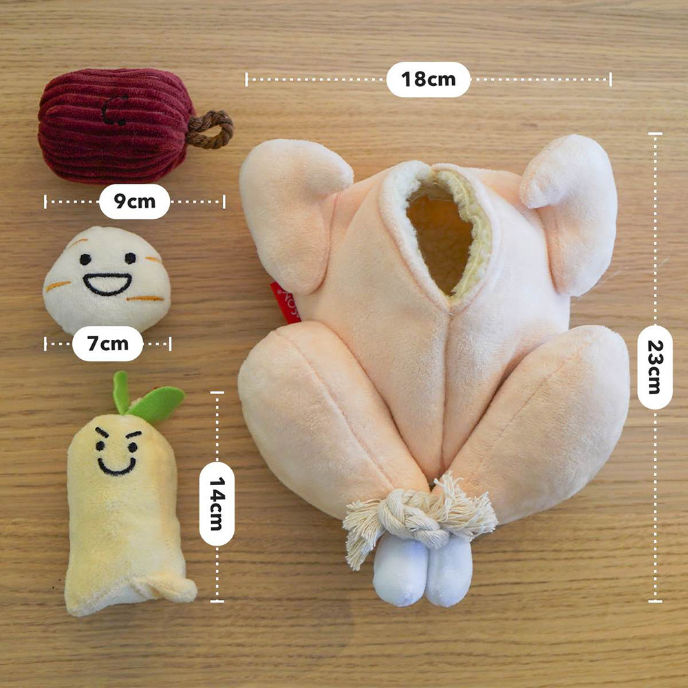 现货ins韩国参鸡汤发声玩具狗狗藏食玩具宠物嗅闻玩具解闷抓咬