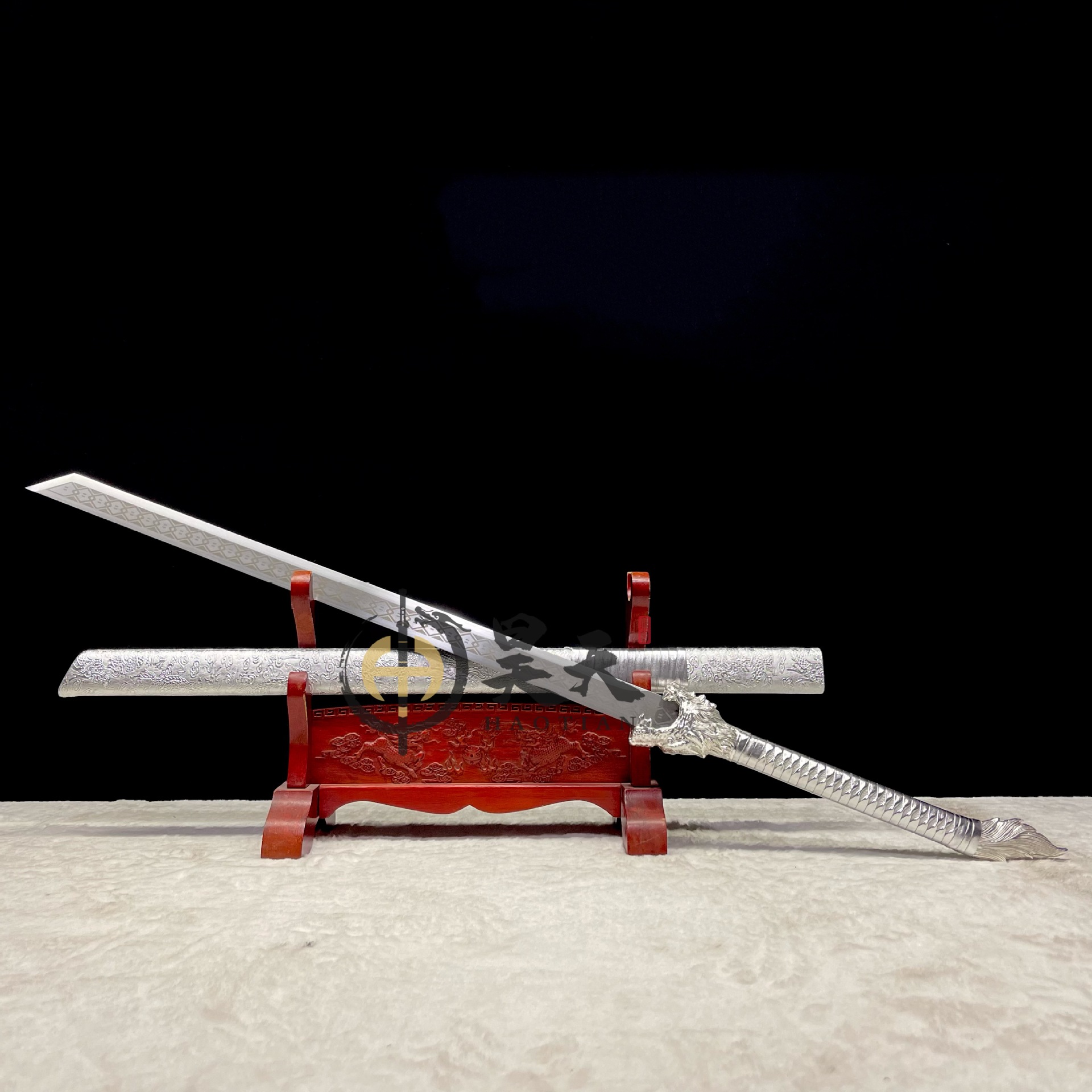 唐横刀龙泉宅宝剑一体刀剑绣春刀锰钢唐剑刀具防身冷兵器未开刃