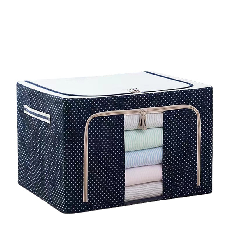 Collect Clothes Items Oxford Cloth Steel Frame Storage Box Folding Storage Organizer Storage Box Large Quilt Buggy Bag