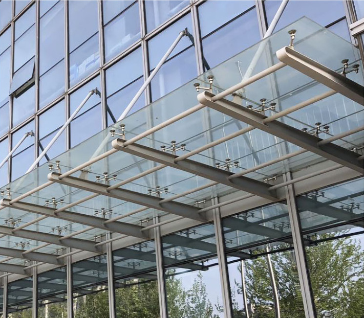 钢结构玻璃雨棚/厦门遮雨棚/钢结构支架采光雨棚/钢结构玻璃门头