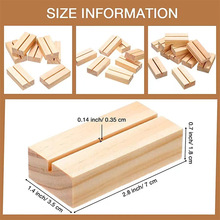 木制日历底座乡村风格木制卡片夹矩形卡片夹适用于桌木相框支架