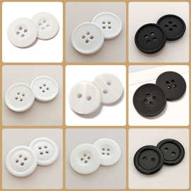 树脂钮扣西装大衣扣批发染色logo四眼两眼面包扣哑光倒边碗形扣子