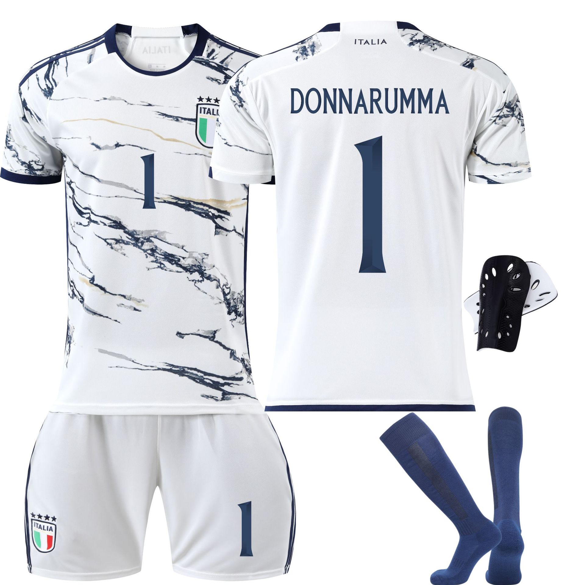 2324赛季欧洲杯意大利客场足球服6维拉蒂1多纳鲁马18号巴雷拉球衣