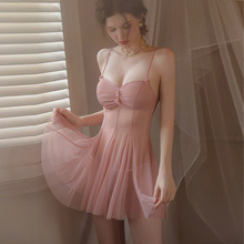 6255厂家批发性感睡裙透明网纱小胸显大情趣内衣用品纯欲睡衣套装