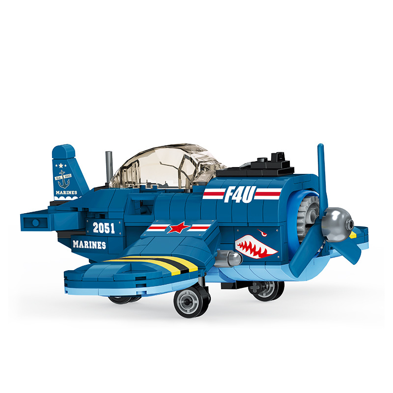 伟力2048-52军事系列战斗飞机模型迷你颗粒积木拼装益智男孩玩具