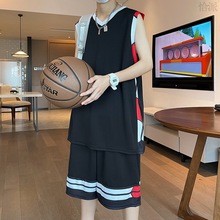 2024篮球服爆款套装/夏季青少年中学生休闲运动宽松背心男