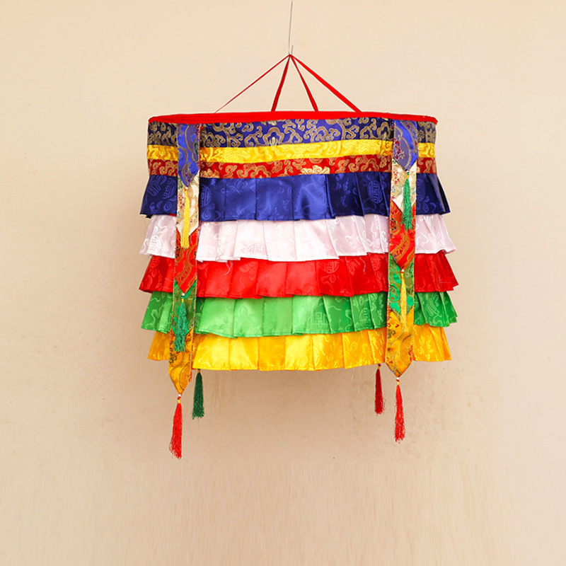 藏传密宗民族佛教用品宝伞幢幡 西藏佛堂装饰品佛堂挂饰法会用品