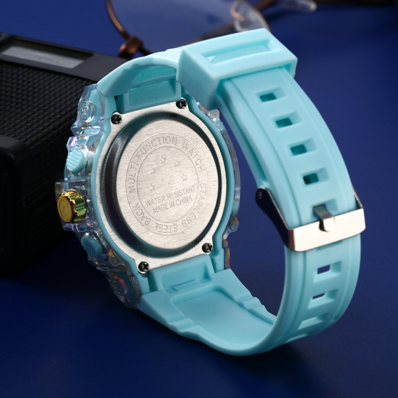23 New Student Colorful Electronic Watch Ins Fashion Primary and Secondary School Children Sports Watch Multifunctional Luminous