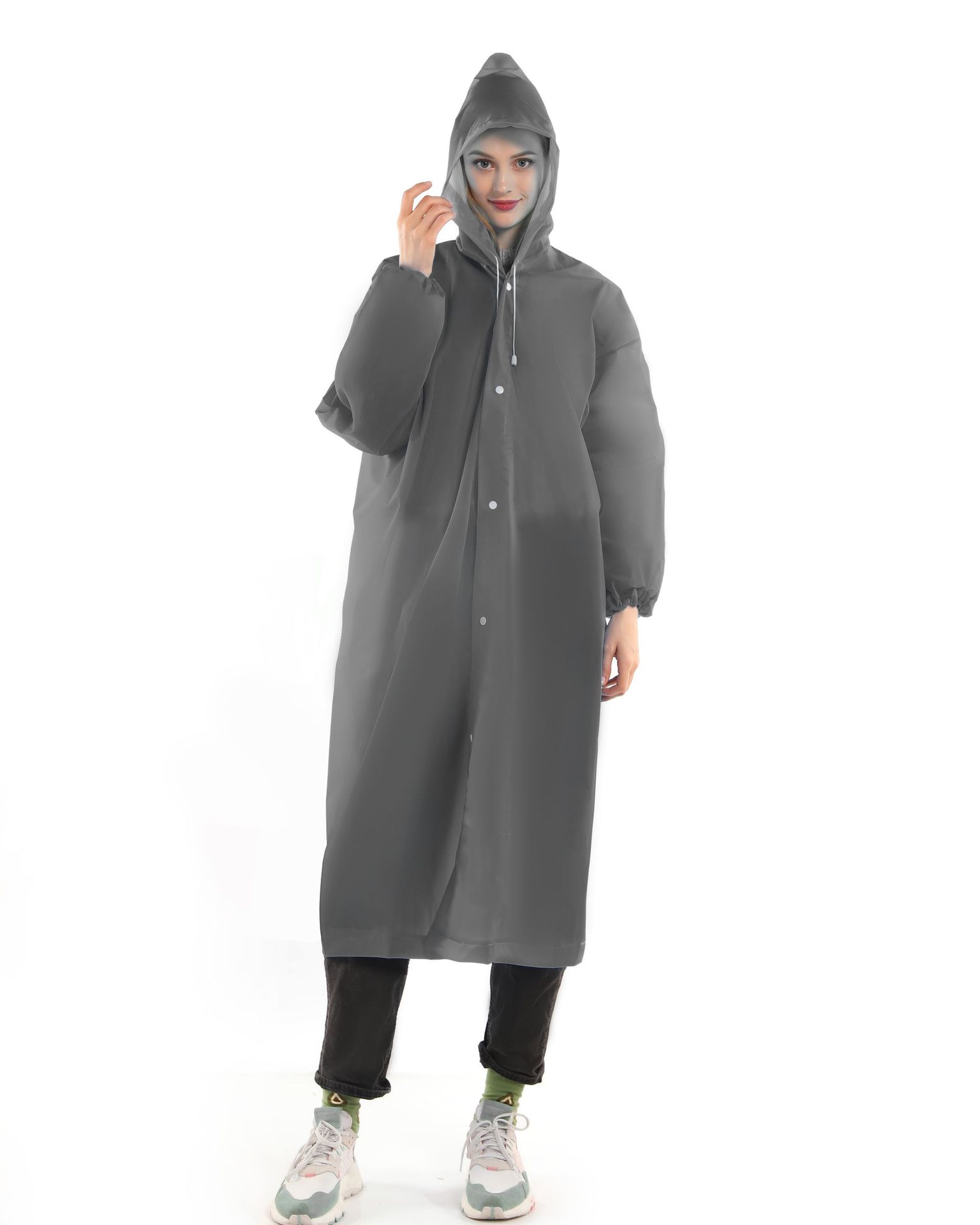 厂家货源 户外徒步连体雨衣成人非一次性雨披eva加厚透气雨衣批发