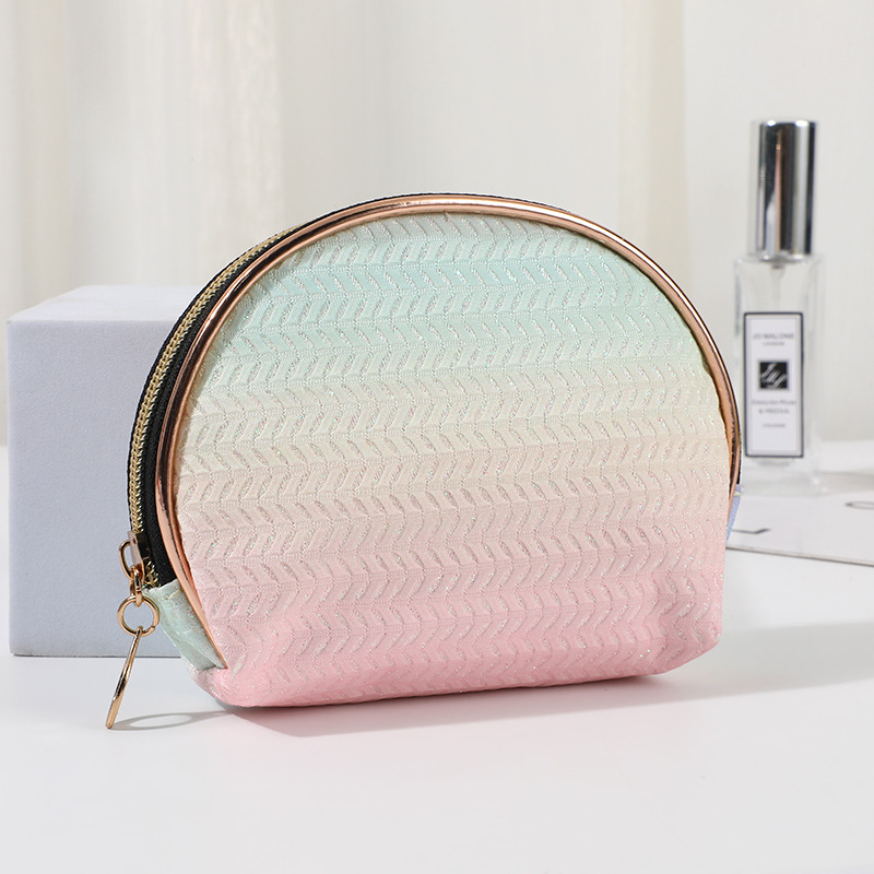 Glitter Color GREAT Coin Purse Large Capacity Portable Waterproof Cosmetic Bag Shell Storage Bag Wash Bag