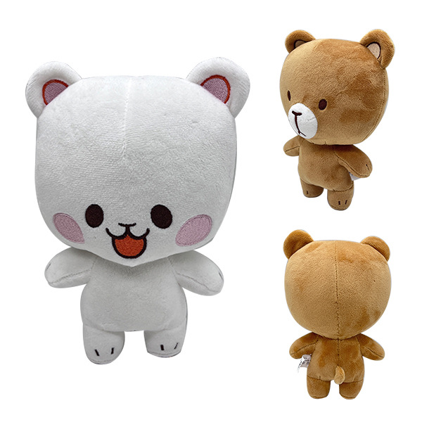 跨境新品 milk and mocha plush 牛奶白熊毛绒公仔 玩具 玩偶