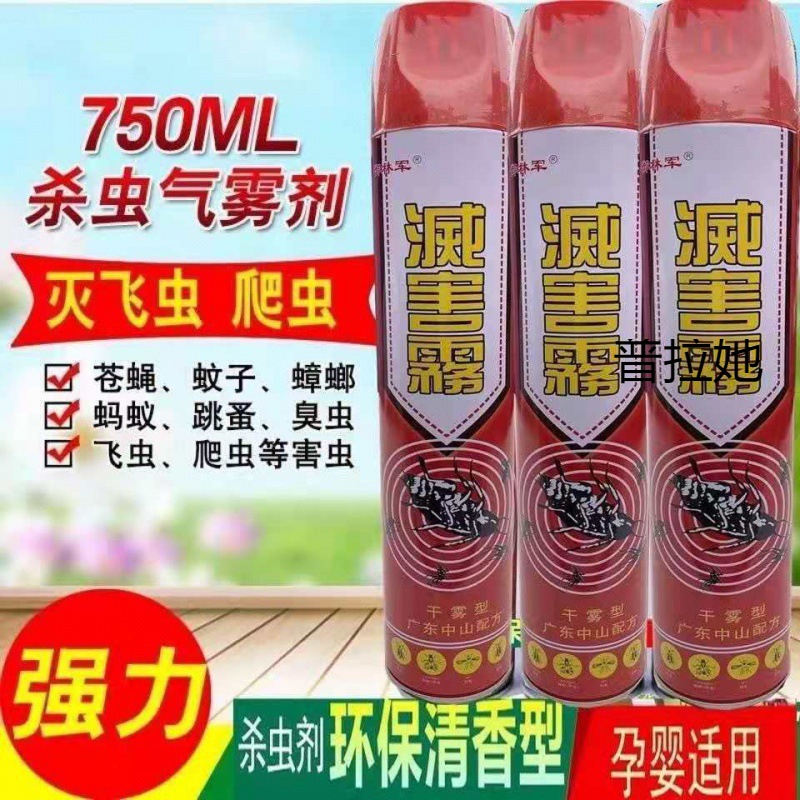 杀虫剂喷雾剂家用无味型酒店气雾剂灭害灵驱蚊子苍蝇药杀蟑普拉她