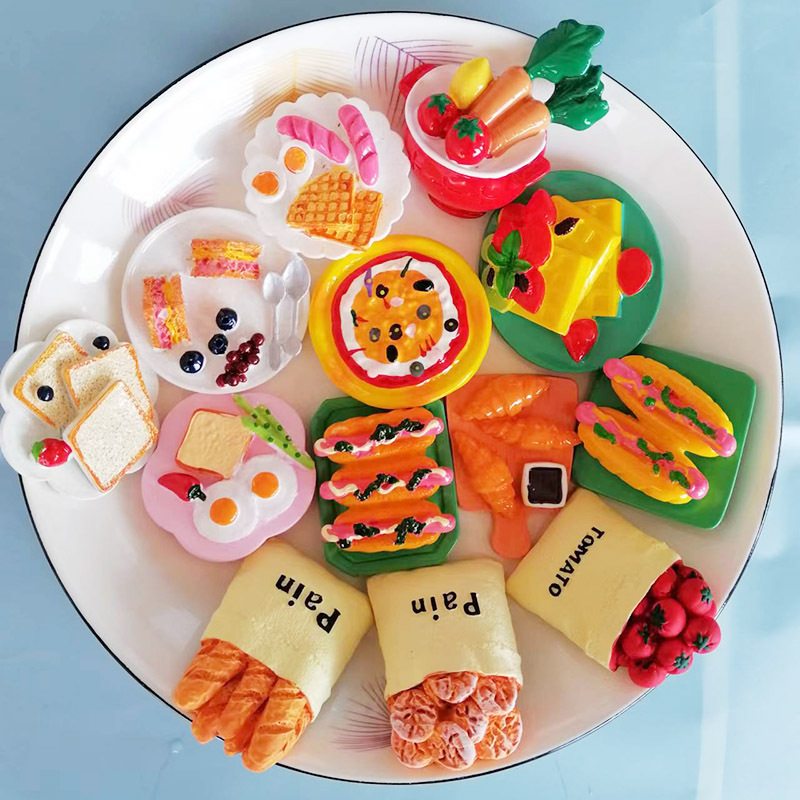 Refridgerator Magnets Large Candy Toy Resin Accessories Creative Food Refridgerator Magnets Message Sticker Decoration Magnetic Stickers Factory Wholesale