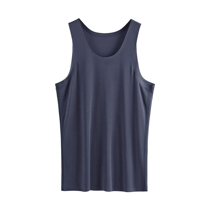 60 Lanjing Modal Spring and Summer Men's Hurdle Vest Fitness Sports Ice Silk Knitted Seamless Men's Base