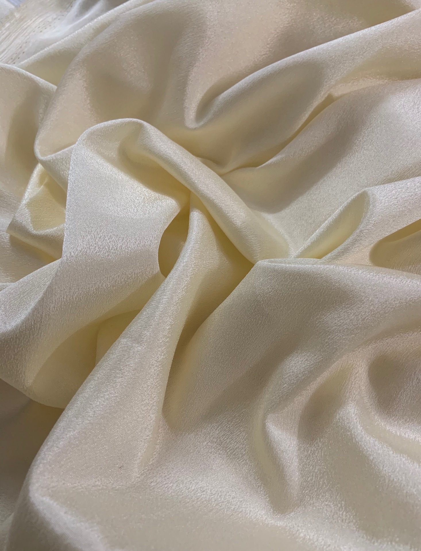 厂家现货批发高弹高密弹力双绉里衬汉服婚纱礼服仿涤纶花瑶绉面料