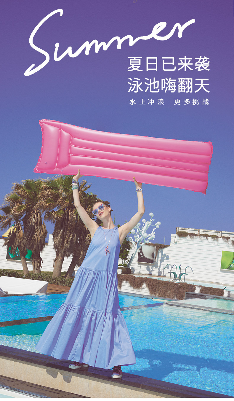 bestway44007单色充气浮排 成人水上气垫充气浮排1.83m × 69cm