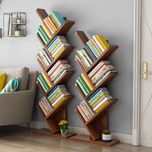 树形书架置物架落地简约学生卧室小书柜家用省空间经济型收纳书架