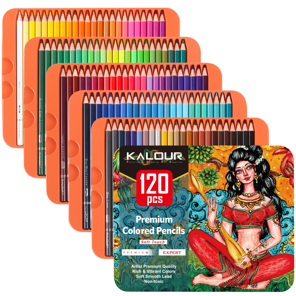 Cross-Border Hot Selling 120 Color Oily Colored Pencil Hand-Painted Graffiti Coloring Color Lead Suit Drawing Pencil