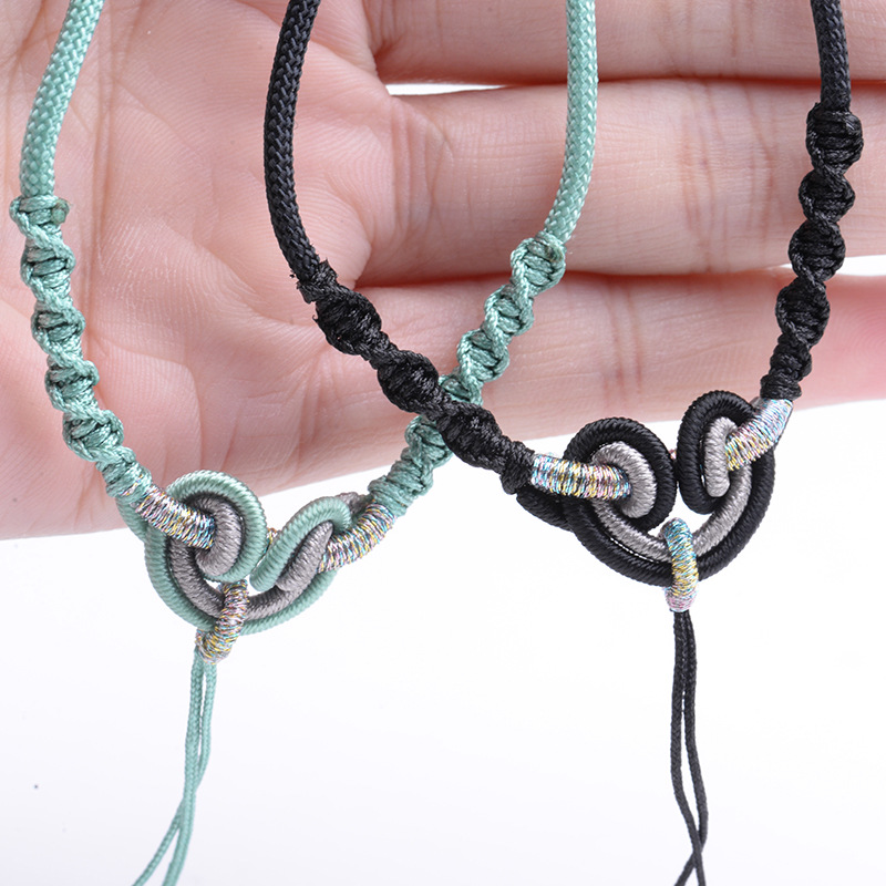 吊坠挂绳挂脖翡翠玉佩玛瑙高货玉坠如意结手工编绳可调节直销批发