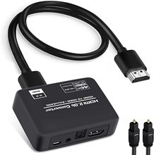 4K@60Hz HDMI2.0b 音频提取器分配器转换器HDMI 光纤 SPDIF  3.5