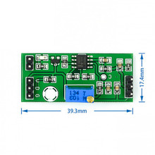 LM393电压比较器模块可调精密信号波形整形高电平双路输出LED指示