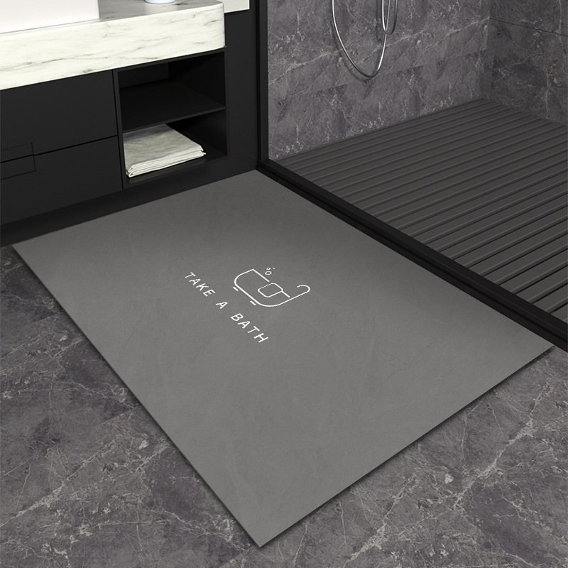 Bathroom Diatom Ooze Floor Mat Toilet Carpet Absorbent Cushion Door Mat Toilet Household Minimalist Water Draining Pad