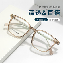 百世芬新款8002AF大椭圆框网红眼镜架素颜百搭可配近视度数眼镜框