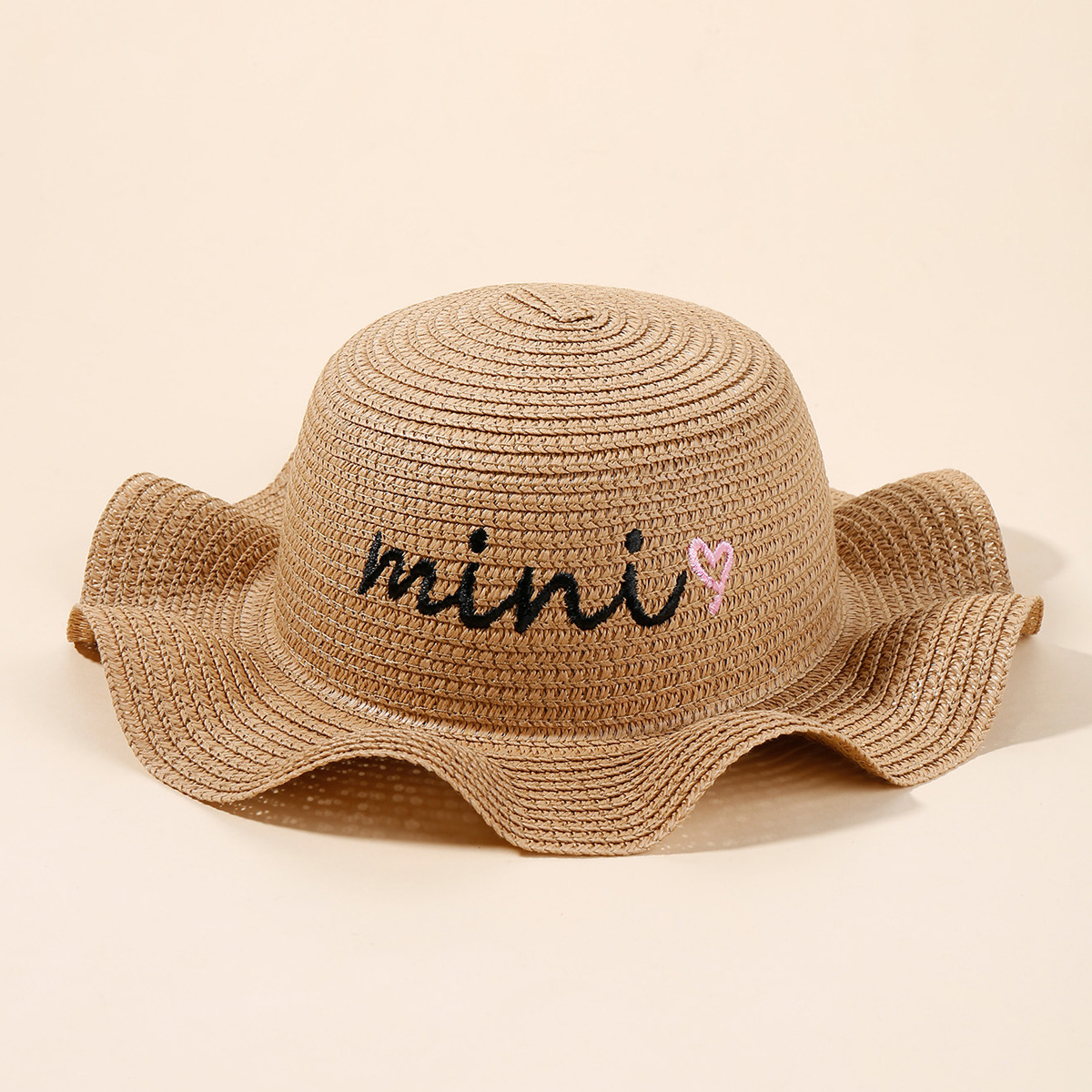 New Simple Spring and Autumn Children's Sun Hat Beach Baby Fisherman Hat Sunshade Breathable Baby Straw Hat