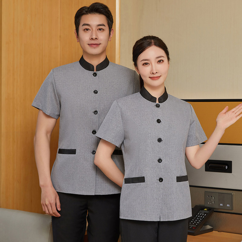 酒店客房服务员工作服夏装宾馆pa保洁服短袖工装物业清洁女装制服