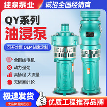 QY油浸式潜水泵380V三相高扬程大流量农田灌溉4/6/8寸多级抽水泵