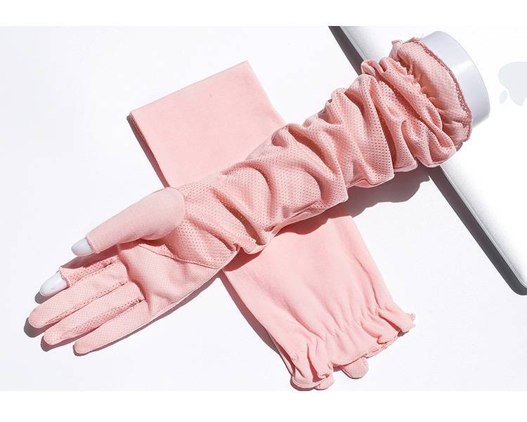 冰袖防晒女遮全手长袖长款手套连手指袖套夏季女士开车护臂防滑弹