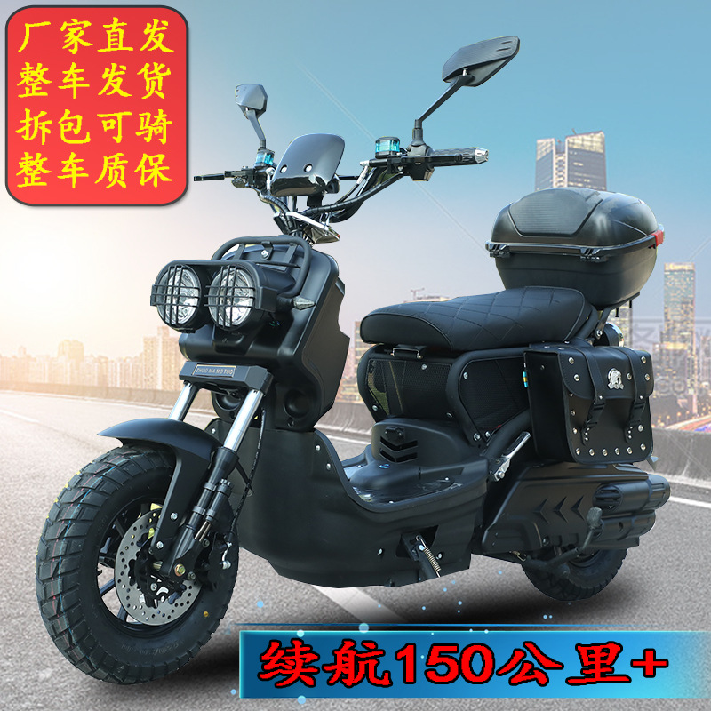新款72v祖玛电瓶车踏板电动车摩托车双人成人改装60v大功率外卖车