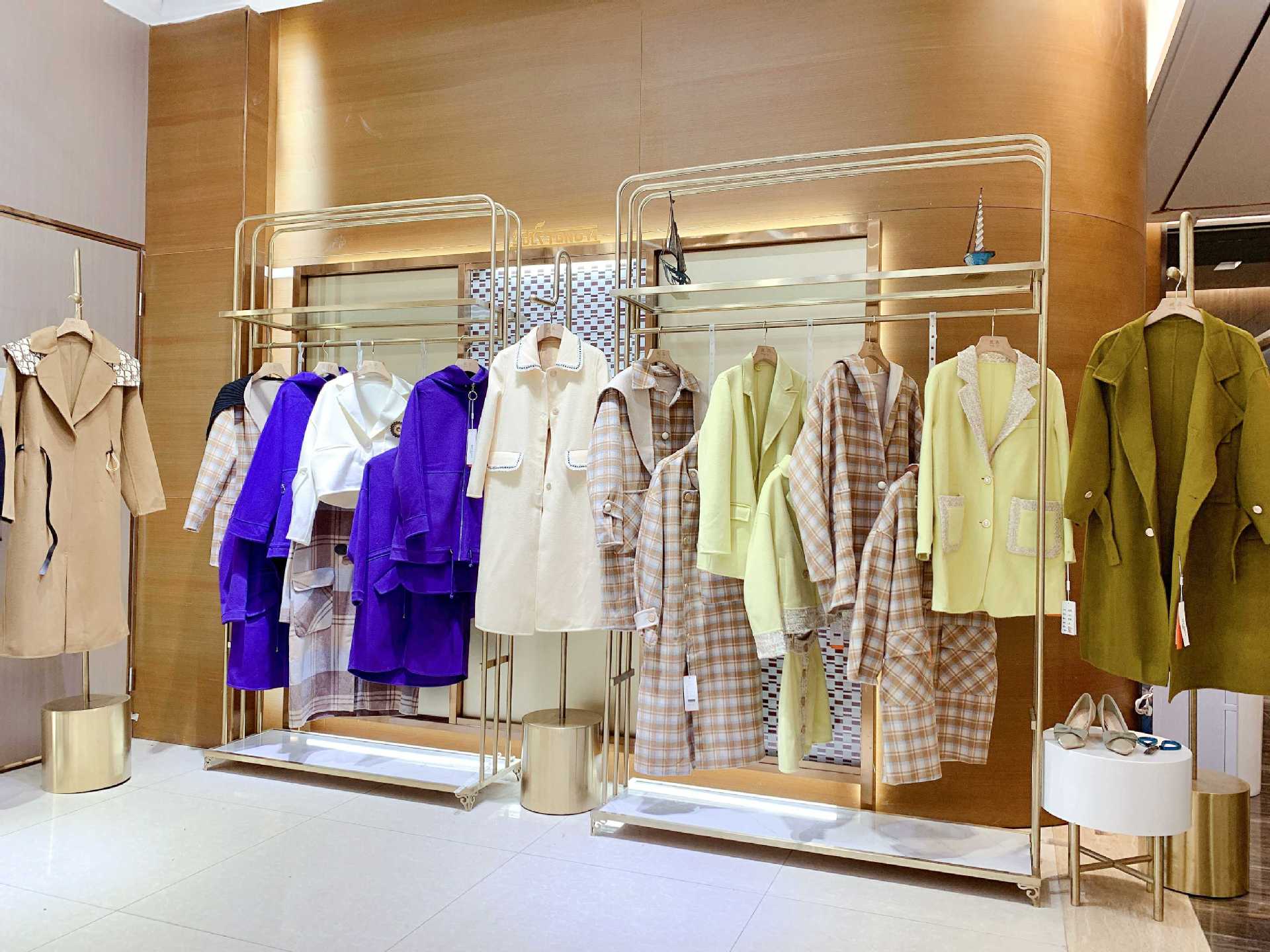 秋芭莎大衣双面羊绒外套品牌女装专柜撤柜品牌折扣尾货尾单货源