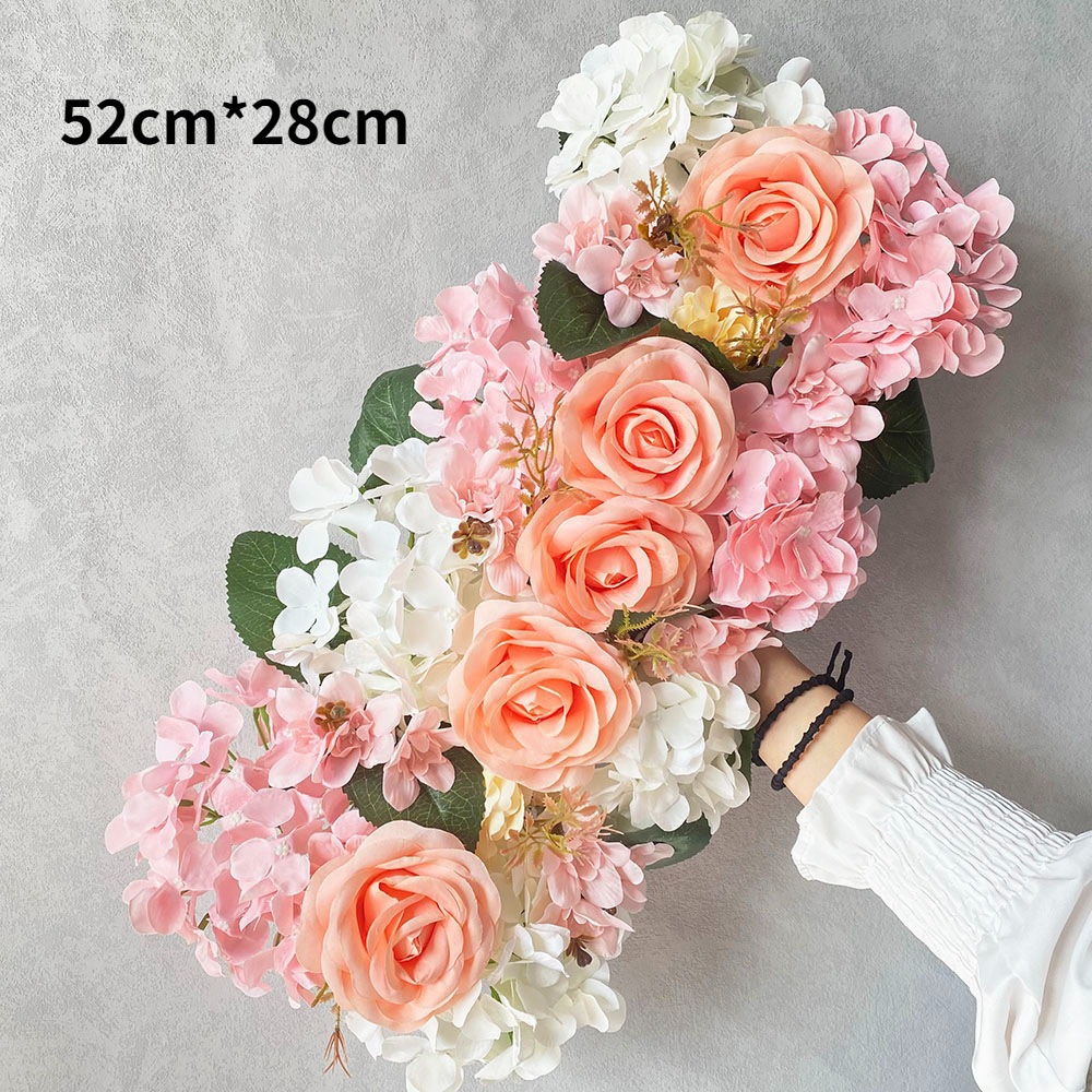 New Artificial Flower Wedding Layout Eucalyptus Diy Flower Wall Flower Vine Background Wall Rose Rose Flower Artificial Flower