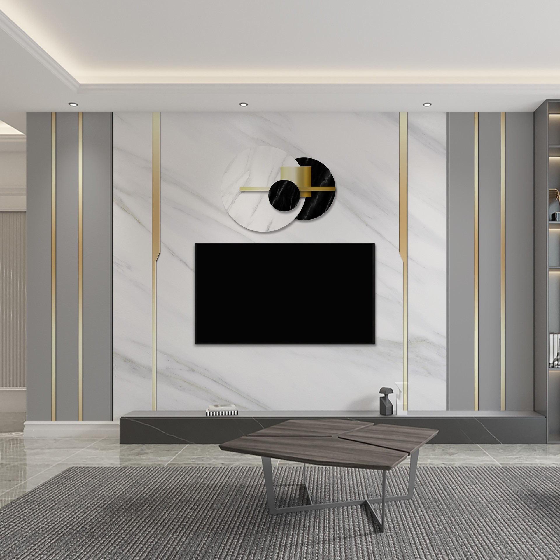 竹木纤维护墙板电视背景墙沙发床头卧室客厅简约集成墙板装饰