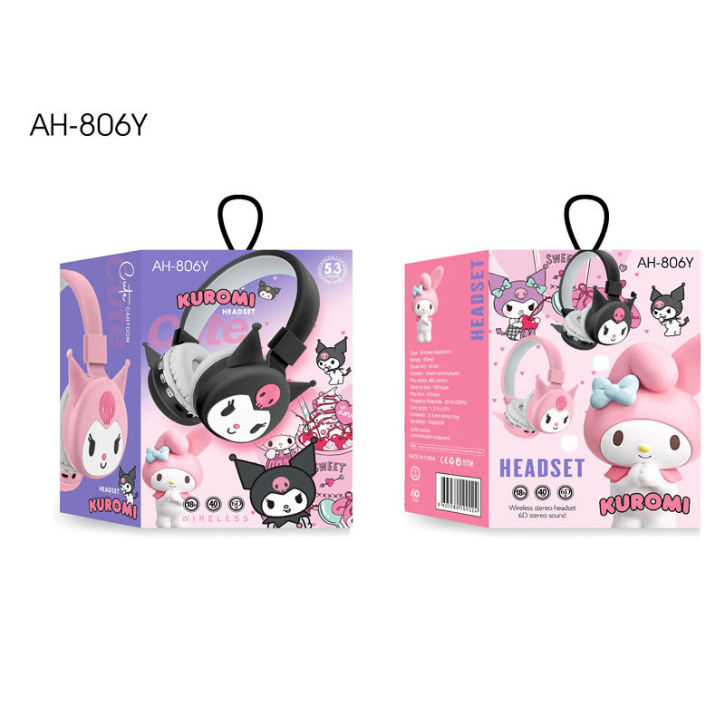 AH-806Y Children's Headset Bluetooth Headset Cartoon Cute Pattern Music Learning Game Wireless Headset