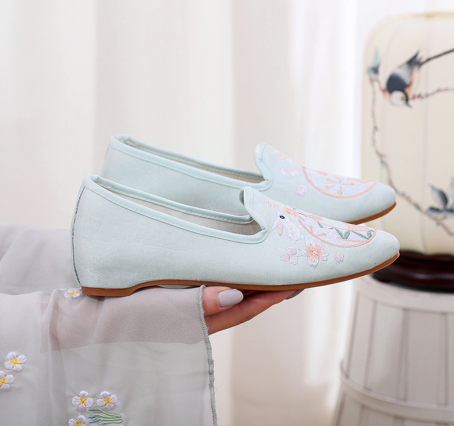 【萌兔】2021夏季新品中国风复古绣花鞋民族风女鞋古装女鞋汉服鞋