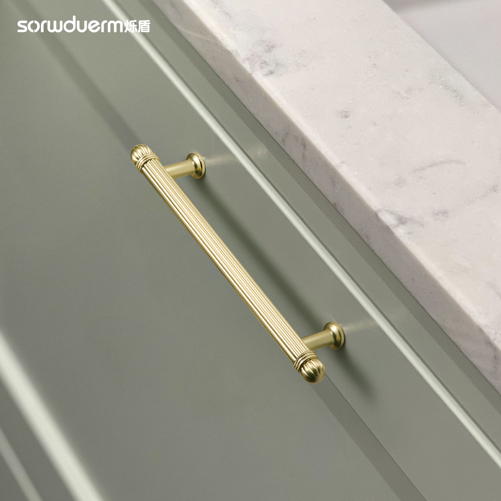 y1k法式轻奢柜门拉手南瓜单孔拉丝金抽屉酒柜橱柜门实心美式-阿里巴巴