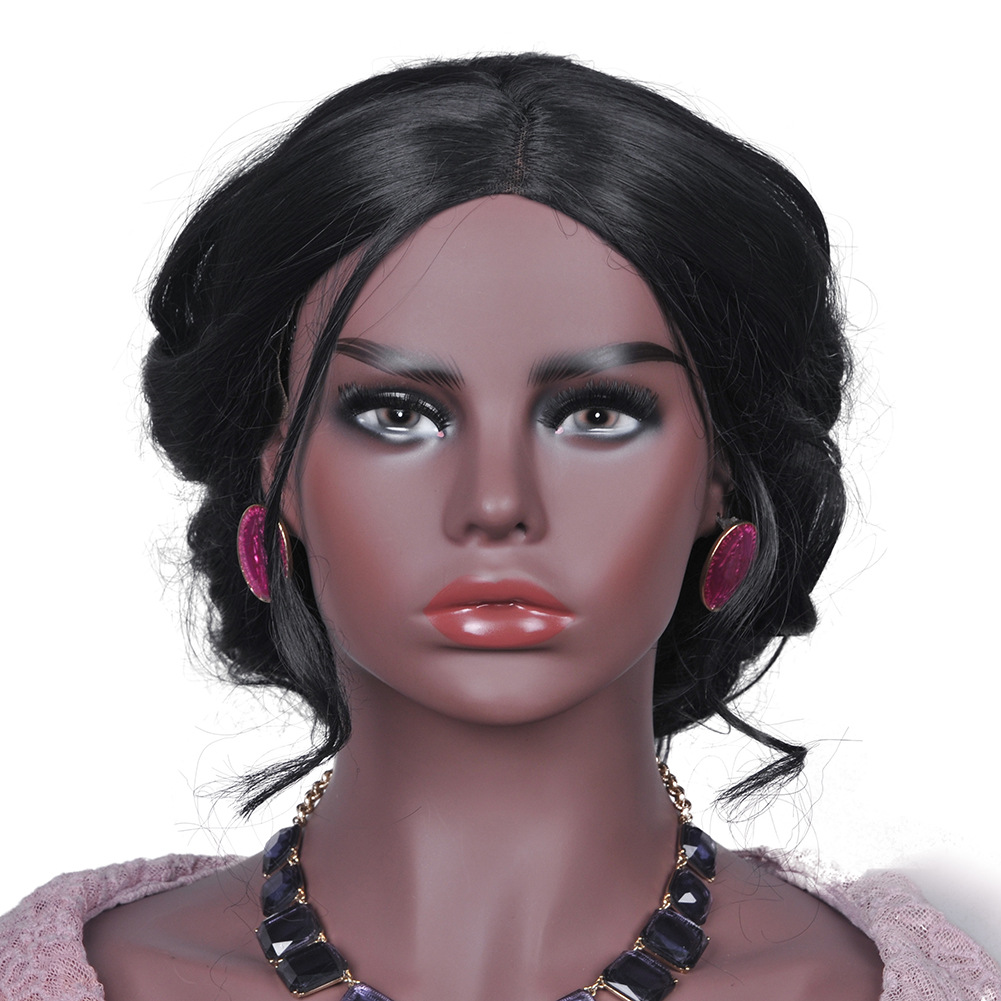 假发头模 欧美模特头 饰品头套拍照假人头半身道具mannequin head