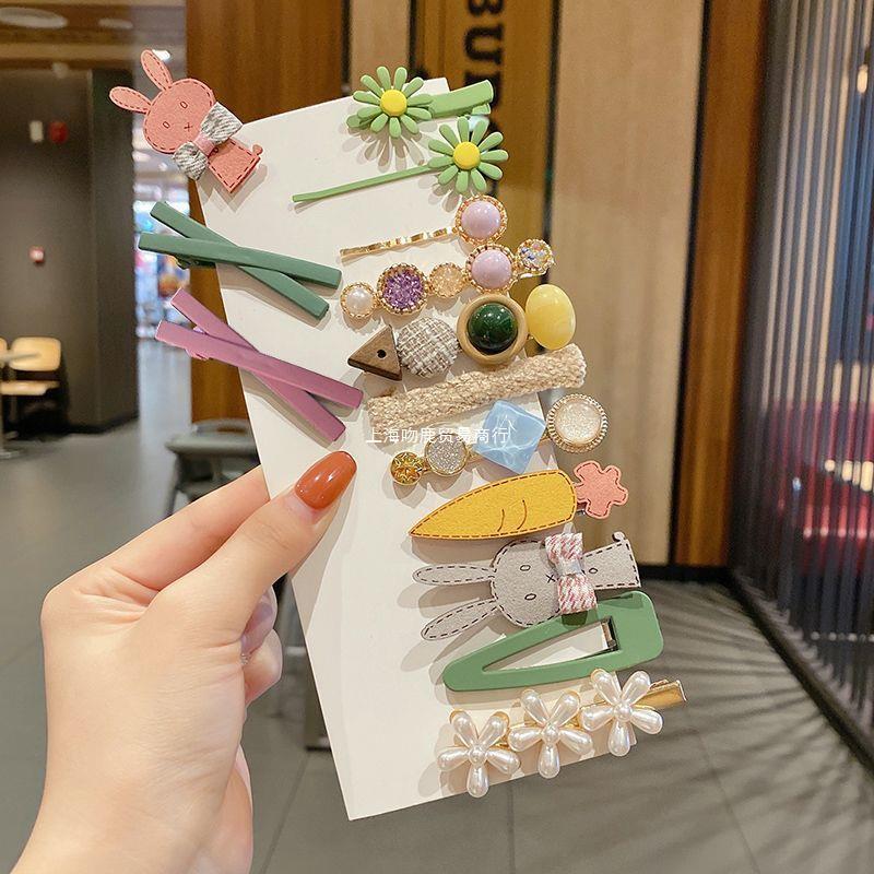 发夹女网红侧边刘海夹子头饰卡子可爱日系儿童碎发发卡边夹一字夹