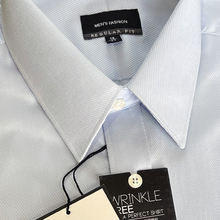 男士白色衬衫长袖商务职业白衬衣修身免烫斜纹上班纯色蓝色工作服