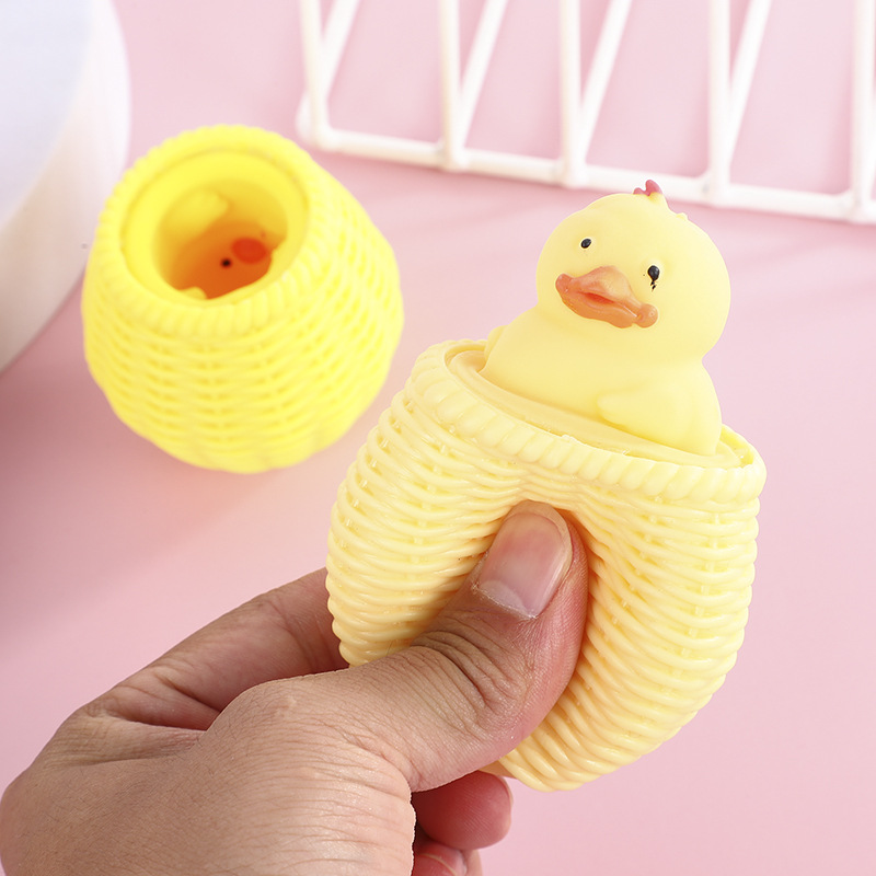Vent Children's New Exotic Chicken and Duck Poultry Squeezing Toy Funny Toy Vent Selling Cute Chicken and Duck Cup Toys Wholesale