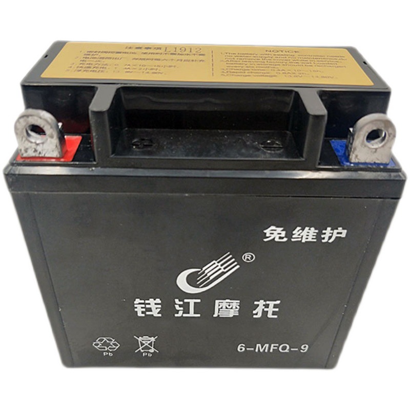 摩托三轮车110/125/150/175宗申福田大运12伏9安免维护电池干电瓶