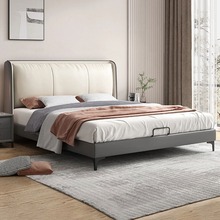 轻奢科技布床现代简约1.5米主卧双人床主卧室小户型软包婚床1.8米