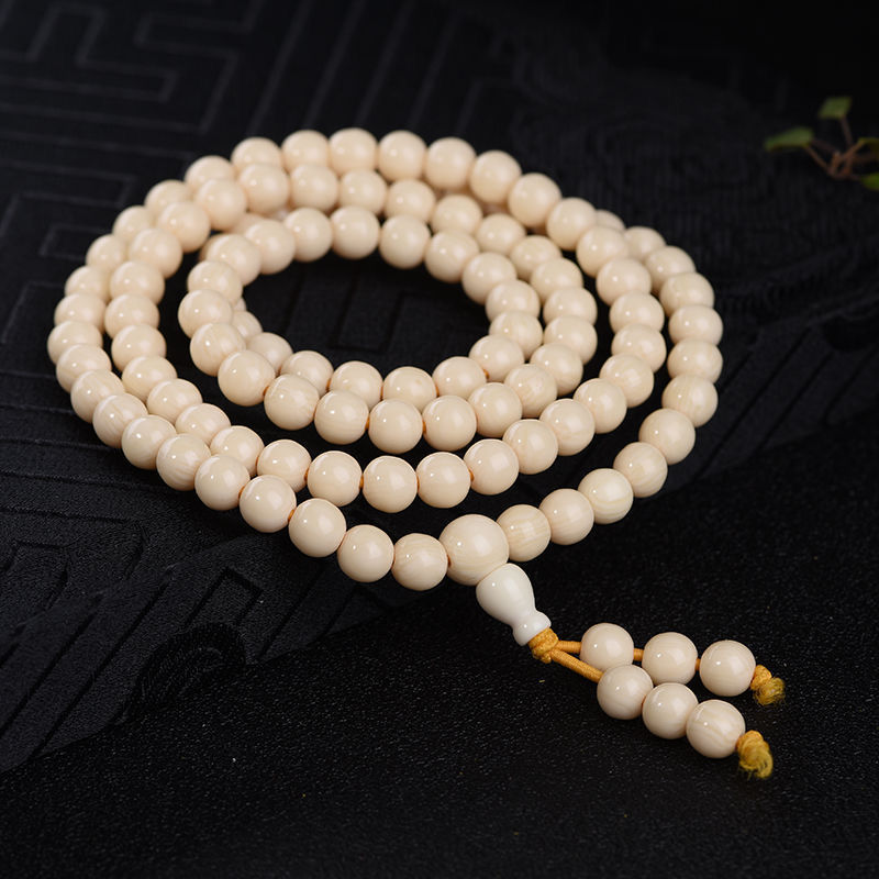 正品猛犸象牙文玩饰品108颗圆珠佛珠念珠多圈单圈手串手链收藏品