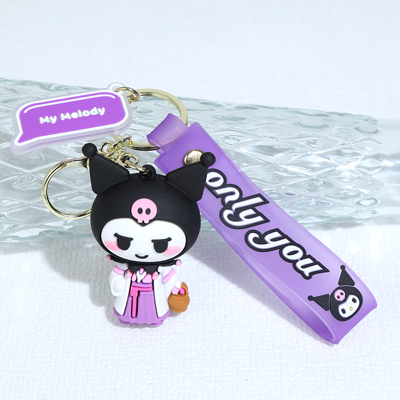 Cartoon Ancient Style Sanrio Case Keychain Pendant Student Couple Silicone Doll Doll and Bag Car Pendant