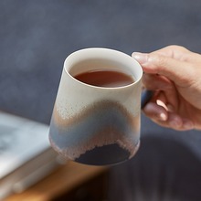 轻奢情侣杯子一对情侣款对杯高级感陶瓷马克杯水杯带盖简约