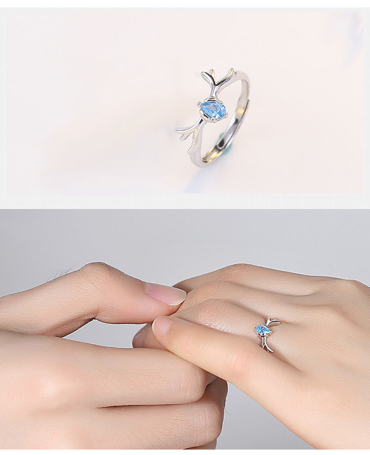 一路有你项链女潮 潮人套装情人节戒指一鹿有你闺蜜手链生日礼物