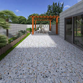 室外庭院防滑地砖600x1200仿鹅卵石地砖花园露台阳台水磨石地板砖